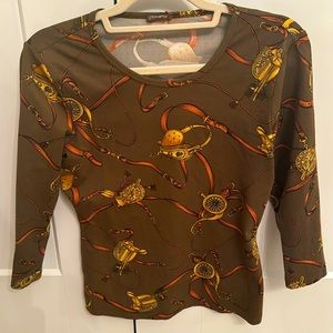 J McLaughlin Signature Tee - Olive and Brown